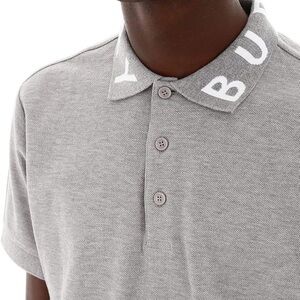 Burberry Ryland Polo Light Gray Logo Collar